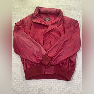 VTG Calvin Klein Red Bomber Jacket Hidden Hoodie XL